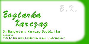boglarka karczag business card